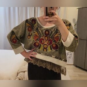 Ivy Jane Olive Embroidered Sweater